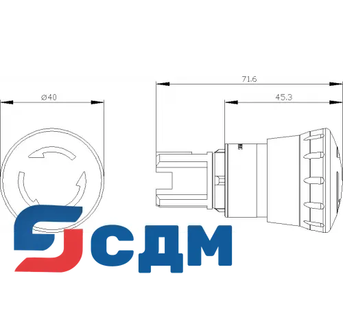 3SU1050-1HB20-0AA0 Кнопка грибовидная АВАРИЙНОЙ ОСТАНОВКИ
