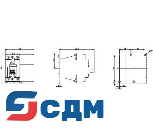 3RF3410-1BD04 Полупроводниковые 3-фазные реверсивные контакторы SIRIUS 3RF34