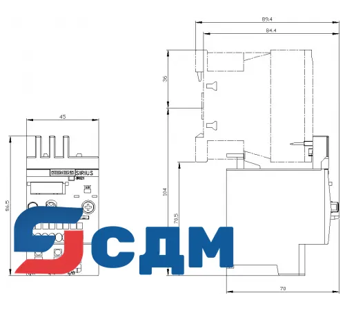 3RU2116-0DC0 3RU2 до 40 A для стандартных применений
