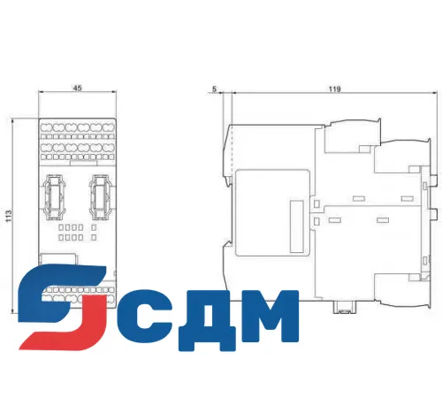 3RK3251-2AA10 3RK32, 3RK33 Модуль расширения