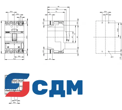 3VA1112-3EF32-0HC0 3VA автоматический выключатель в литом корпусе до 250 A, ETU, 400/690 В, до 150 кА