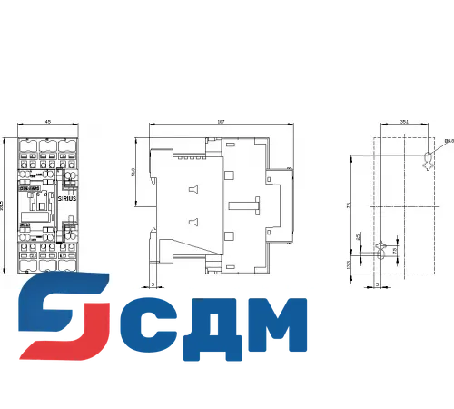 3RT2526-2BB40 4-полюсной контактор SIRIUS 3RT25, 2НО+2НЗ, 4 ... 11 кВт