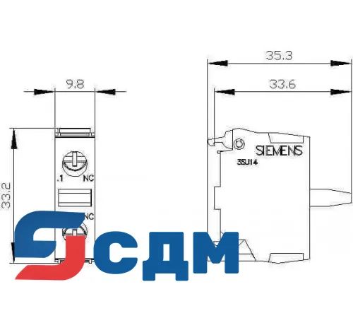 3SU1400-2AA10-1CA0 Контактные модули