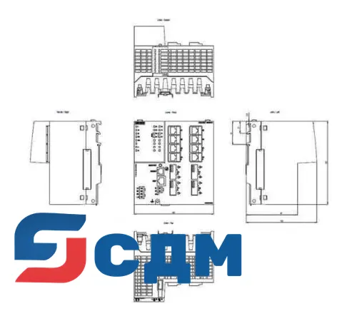 6GK5408-4GP00-2AM2 Управляемый коммутатор SCALANCE XM-400