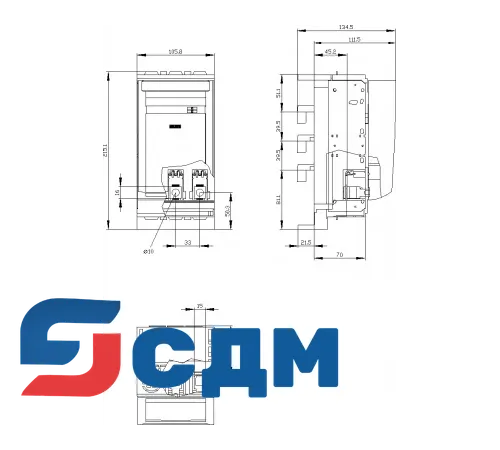 3NP1133-1JB20 Для сборных шин с межосевым расстоянием 40 мм