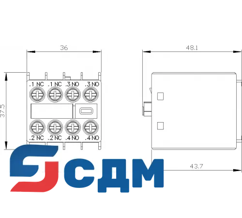 Вспомогательный контактор Siemens 3RH2911-1HA22