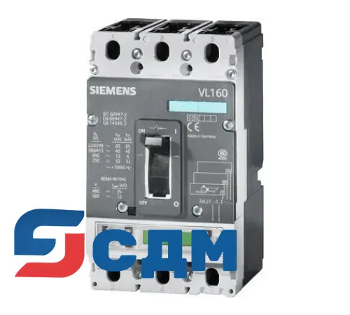 3VL2706-2CP36-0A.. Icu до 70 кА при 415 В, высокая отключающая способность H