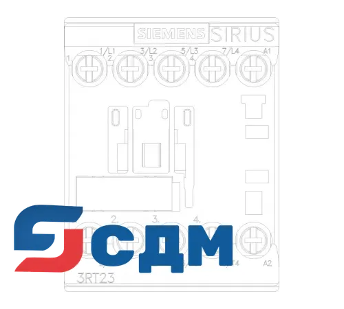3RT2317-1AF00 Контактор для омических нагрузок SIRIUS 3RT23 (AC-1), 4-p., 4S, 18 ... 50 A
