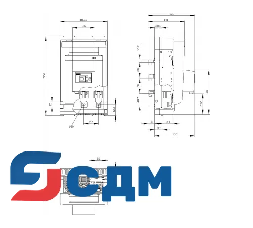 3NP1143-1BC23 Для сборных шин с межосевым расстоянием 60 мм