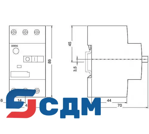 Siemens 3RV1011-0BA10 Автоматический выключатель