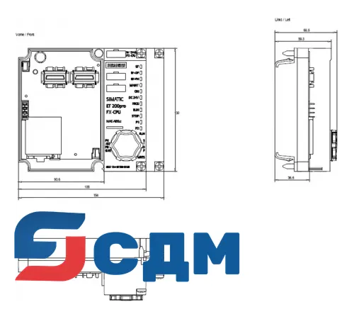 6ES7154-8FX00-0AB0 Интерфейсный модуль IM 154-8 F PN/DP CPU