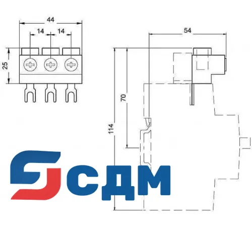 3RV1915-5A Принадлежности для шинной системы