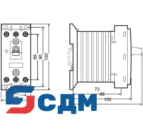 3RF2410-1AC45 3-фазный полупроводниковый контактор 3RF24