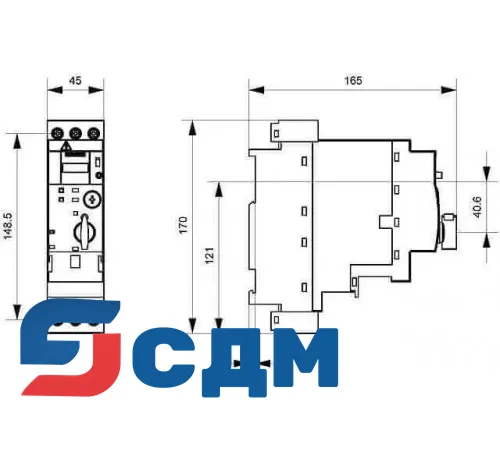 3RA6120-1AB34 Нереверсивный компактный пускатель 3RA61