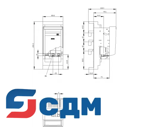 3NP1123-1JB20 Для сборных шин с межосевым расстоянием 40 мм