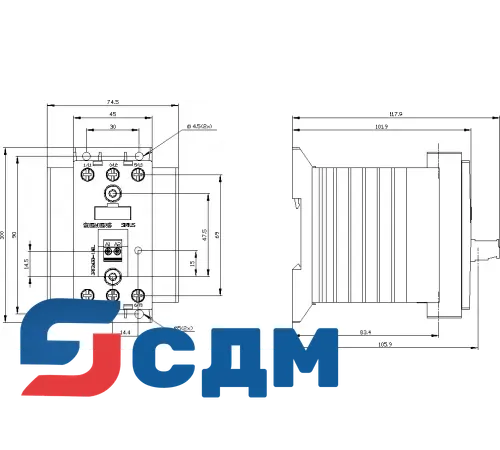 3RF2430-1AB35 3-фазный полупроводниковый контактор 3RF24