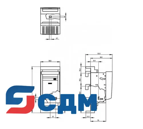 3NP1123-1JC20 Для сборных шин с межосевым расстоянием 60 мм