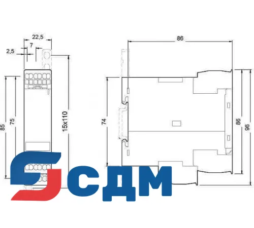 3UG4511-2BP20 Контроль обрыва линейного провода и порядка чередования фаз