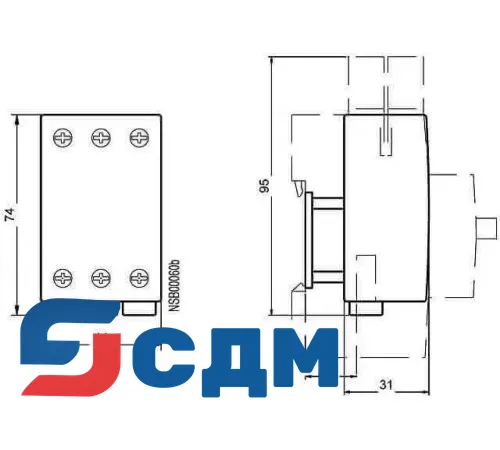 3RV1915-5B Принадлежности для шинной системы