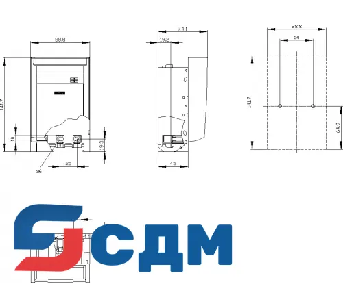 3NP1123-1CA20 Установка на монтажной панели
