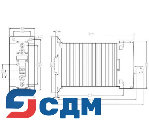 3RF2330-1AA02 1-фазный полупроводниковый контактор 3RF23