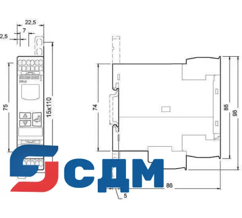 3UG4615-2CR20 Контроль обрыва линейного провода и порядка чередования фаз