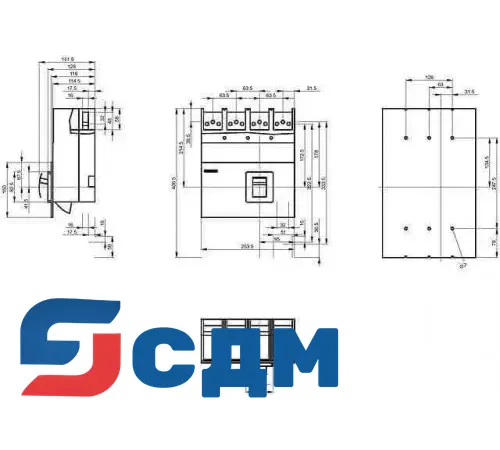 3VL6780-2EE46-.... автоматический выключатель четырехполюсный